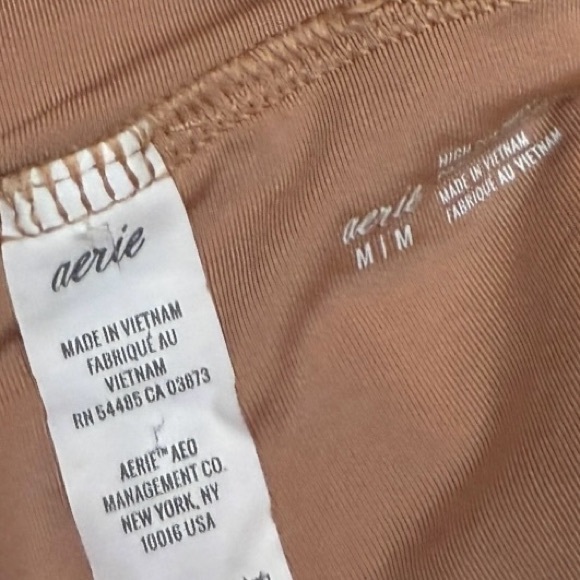 aerie Cheeky Tan Textured High-Cut Gold Accent Bikini - Picture 9 of 9